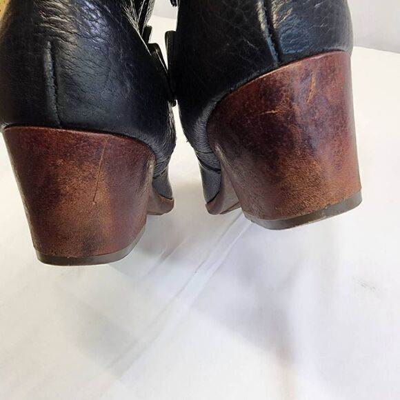 Kork Ease Boots Womens Isa Black Full Grain Leather Heeled Ankle Booties 7.5 - Picture 11 of 12